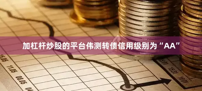 加杠杆炒股的平台伟测转债信用级别为“AA”