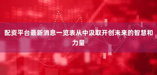 配资平台最新消息一览表从中汲取开创未来的智慧和力量